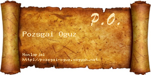 Pozsgai Oguz névjegykártya